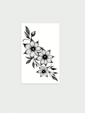 Herbal Floral Vine Tattoo Sticker