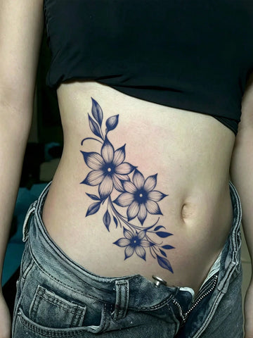 Herbal Floral Vine Tattoo Sticker