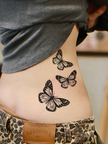 Gradient Butterfly Tattoo Sticker