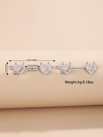 Heart Devil Nipple Piercing Jewelry