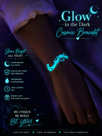 Glow-in-Dark Rose Thigh Tattoo Sticker