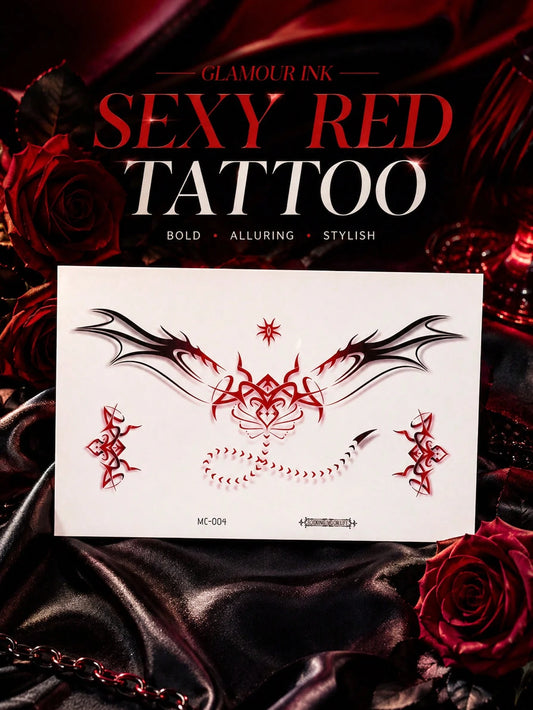 Gothic Heart Wing Tattoo Sticker