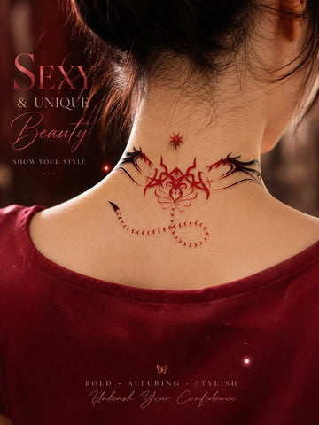 Gothic Heart Wing Tattoo Sticker