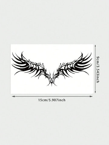 Gothic Wings Totem Tattoo Sticker