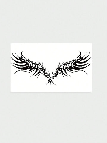 Gothic Wings Totem Tattoo Sticker