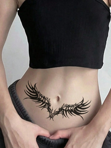 Gothic Wings Totem Tattoo Sticker
