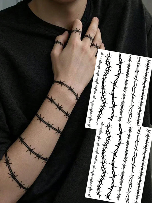 Halloween Barbed Wire Tattoo Set
