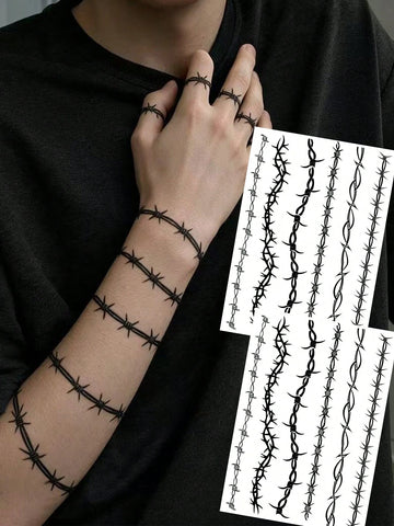 Halloween Barbed Wire Tattoo Set