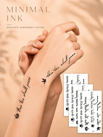 This Too Shall Pass Bird Tattoo Sticker