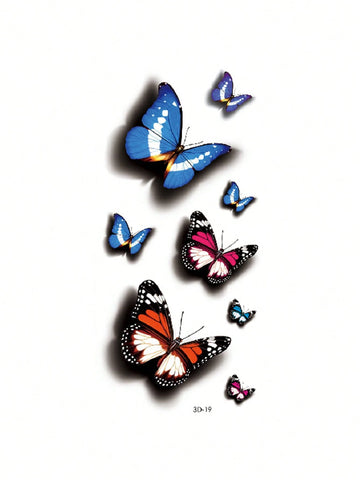 3D Butterfly Ankle Tattoo Sticker