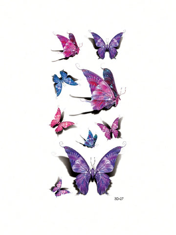 3D Butterfly Chest Shoulder Tattoo Sticker