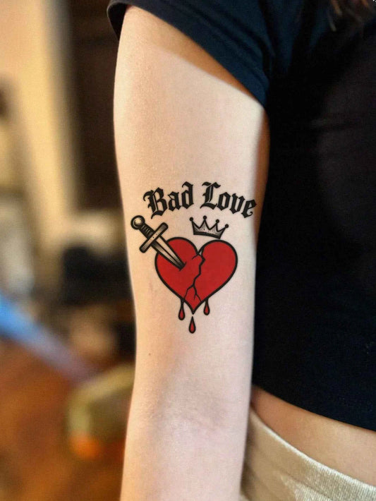 Gothic Blood Heart Tattoo Sticker