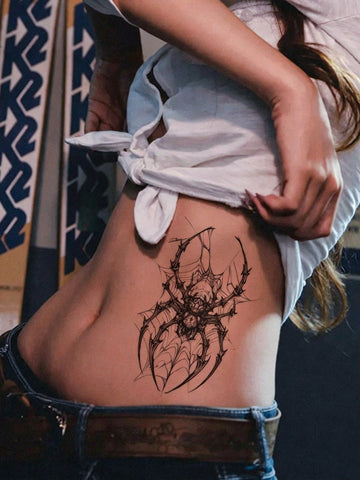 Gothic Spider Web Tattoo Sticker