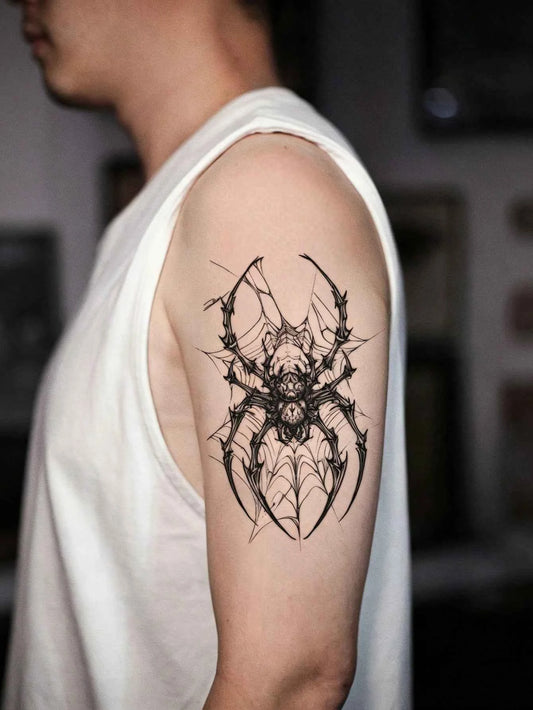 Gothic Spider Web Tattoo Sticker