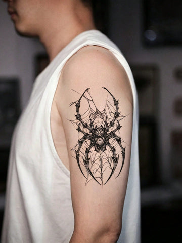 Gothic Spider Web Tattoo Sticker