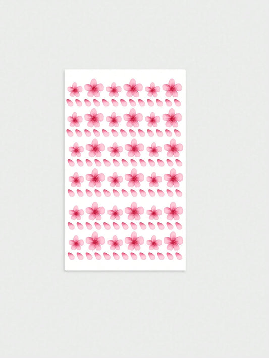 Pink Cherry Blossom Sakura Tattoo Sticker