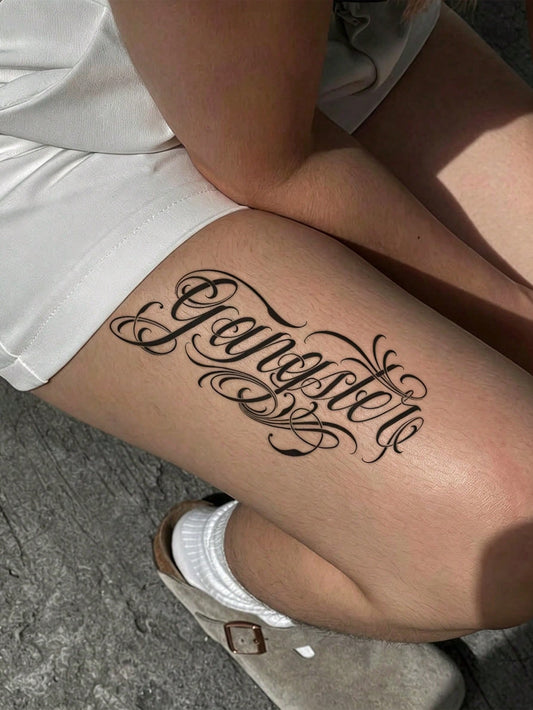 Chicano Script Tattoo Sticker