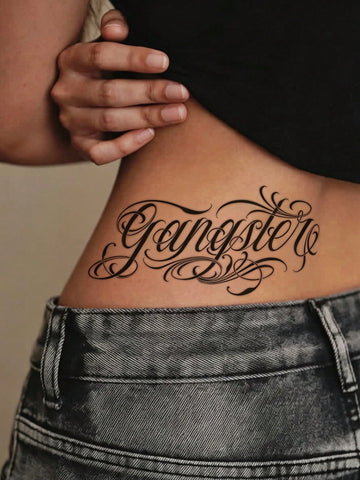 Chicano Script Tattoo Sticker