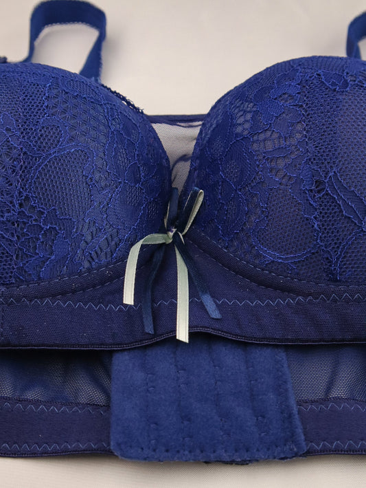 Floral Lace up Bra Extra Net - ED