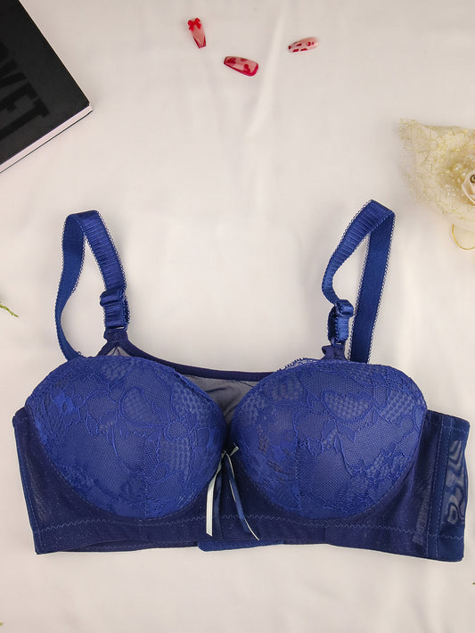 Floral Lace up Bra Extra Net - ED