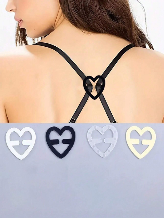 4pcs Heart-Shaped Invisible Bra Clips - ED