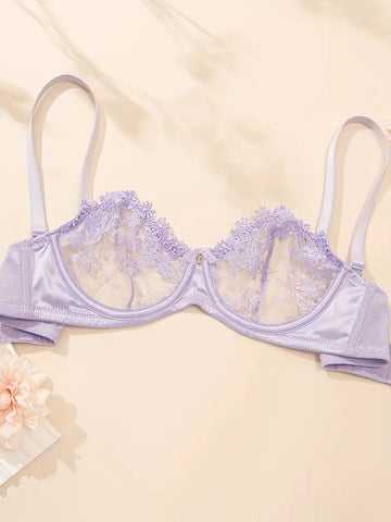 Comfy Floral Lace Unlined Bra