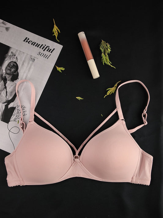 Deep V Neck Wire Free Bra - ED