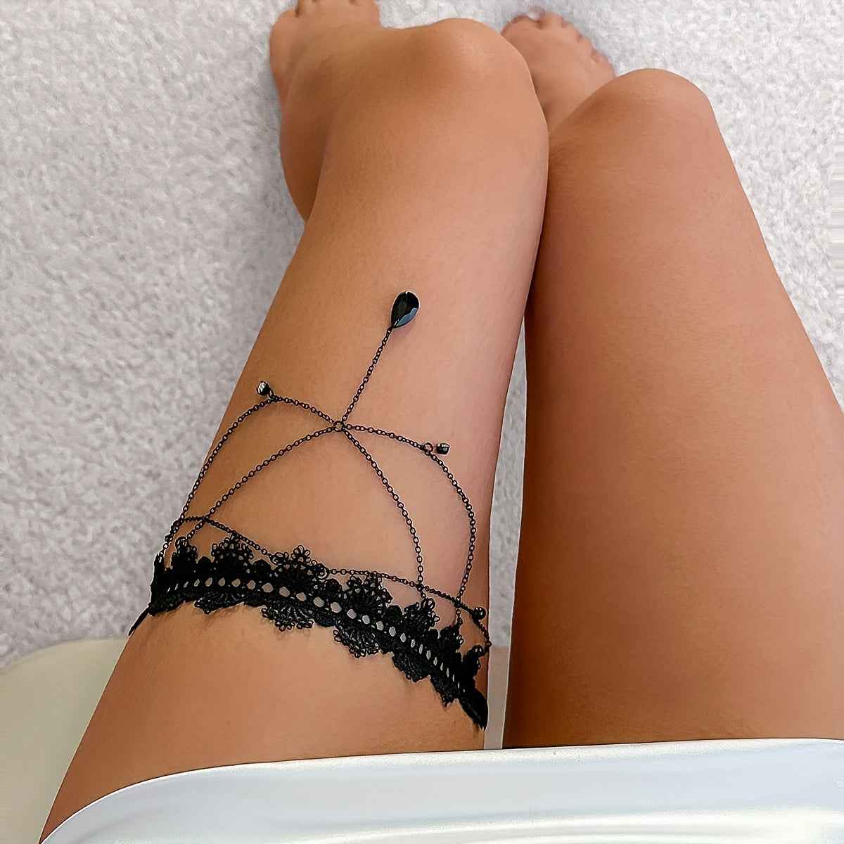 Elegant Floral Chain Leg Jewelry - ED
