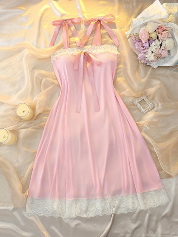 Mesh Lace Long Nightie - TFI Lingerie Pakistan - Image 6