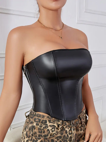 High Support Strapless Corset with Zipper Shapewear