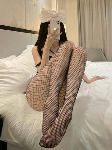 Fishnet Open Crotch Tights