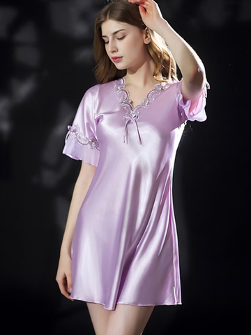 Knot Front Satin Cami Nightdress