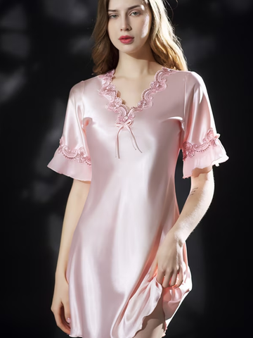 Knot Front Satin Cami Nightdress