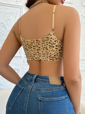 Leopard Print Wireless Bra - ED