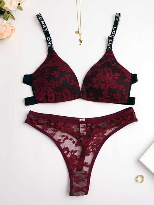 Floral Lace Lingerie Set