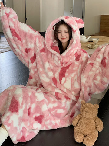 Ultra Soft Sherpa Fleece Warm Oversized Hooded