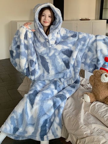 Ultra Soft Sherpa Fleece Warm Oversized Hooded