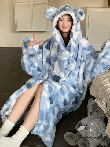 Ultra Soft Sherpa Fleece Warm Oversized Hooded