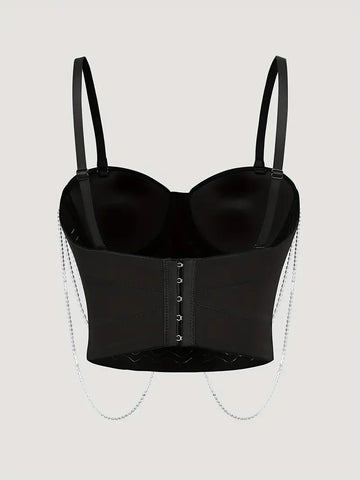 Apperloth A Bustier Mesh Corset Cami Top