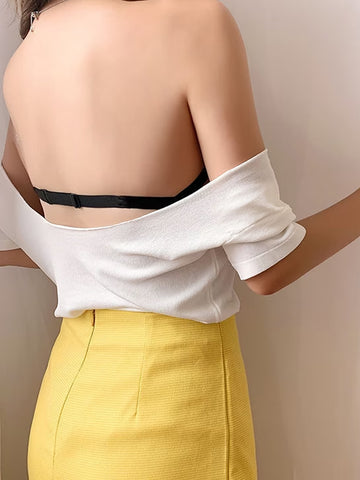 Gathered Anti-Slip Strapless Bra