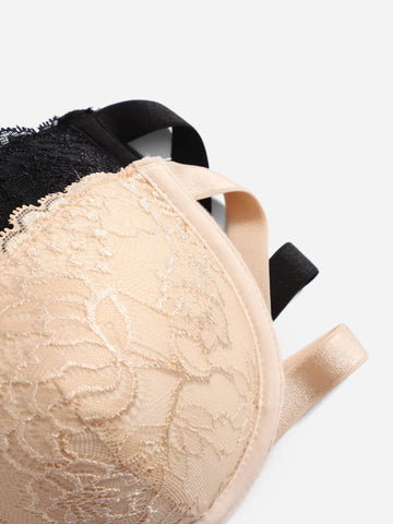 Removeable Transparent Straps Underwire Bra