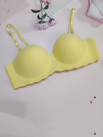 Solid Adjustable Strap Demi Bra