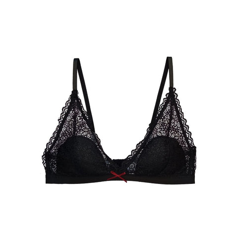 Non Padded Sheer Lace Triangle Bra - ED